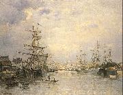 Lepine, Stanislas The Port of Caen Germany oil painting reproduction